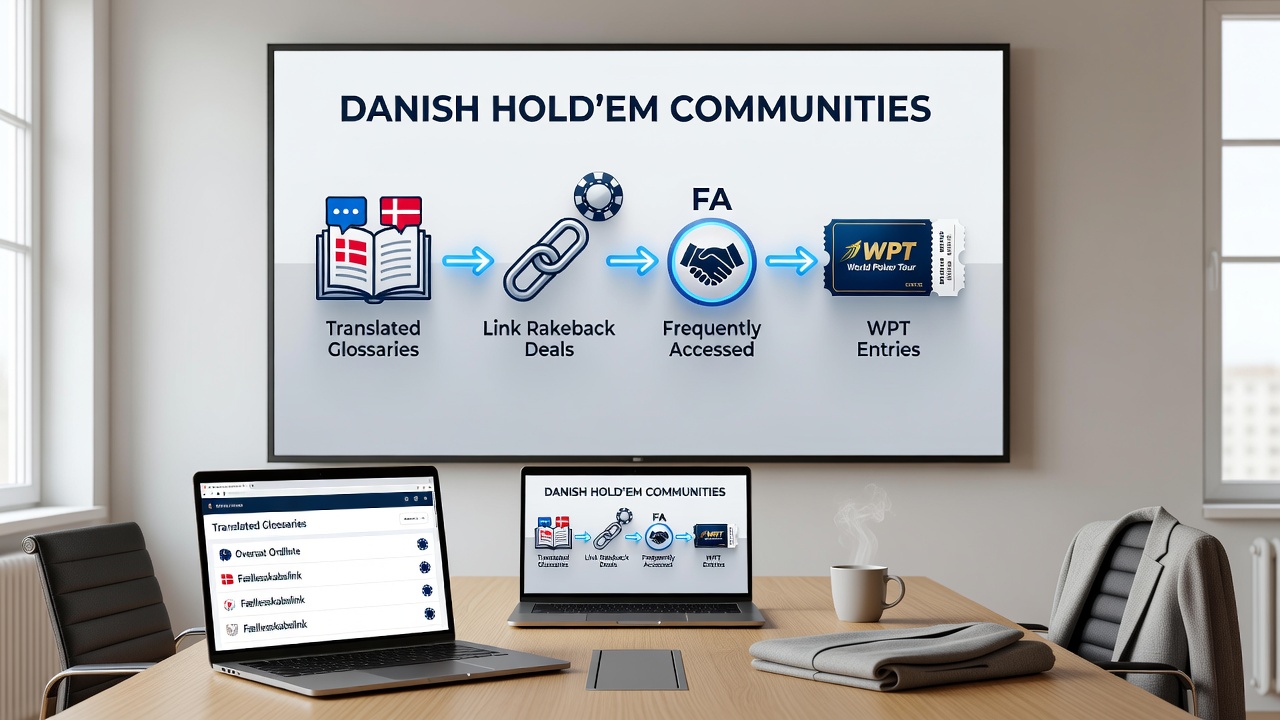 Poker community møde hvor FAQ og ordlister diskuteres i relation til WPT